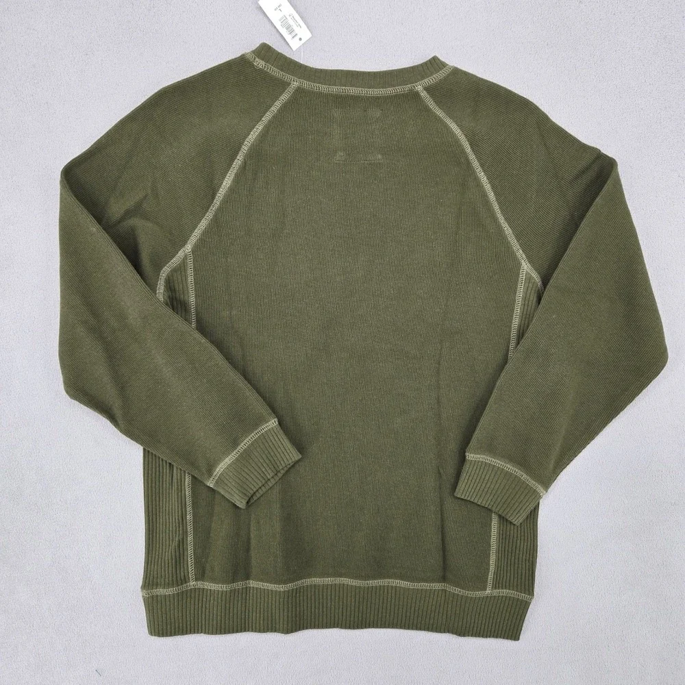 Old Navy New‎ L (10-12) Crewneck Sweater Kids Olive Green Gorpcore Raglan
